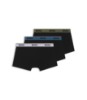 Three-pack of cotton trunks with logo waistband