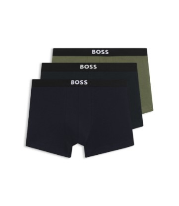 Three-pack of stretch-cotton trunks with logo waistbands