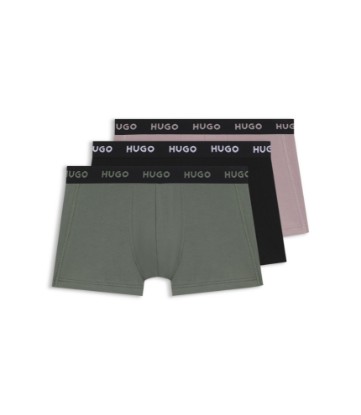 Three-pack trunks with jacquard logo waistband