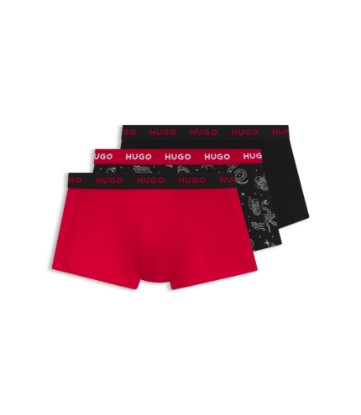 Three-pack of stretch-cotton trunks with logo waistband