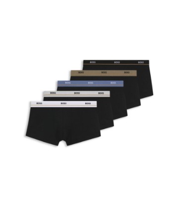 Five-pack of stretch-cotton trunks with logo waistbands