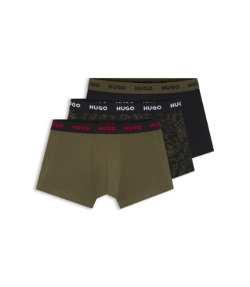 Three-pack of stretch-cotton trunks with logo waistband