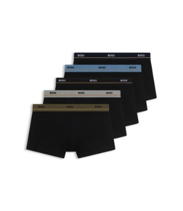 Five-pack of stretch-cotton trunks with logo waistbands