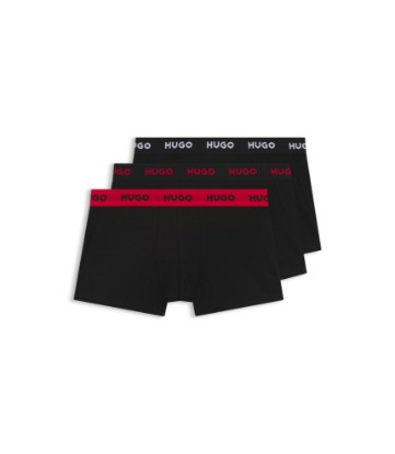 Three-pack trunks with jacquard logo waistband