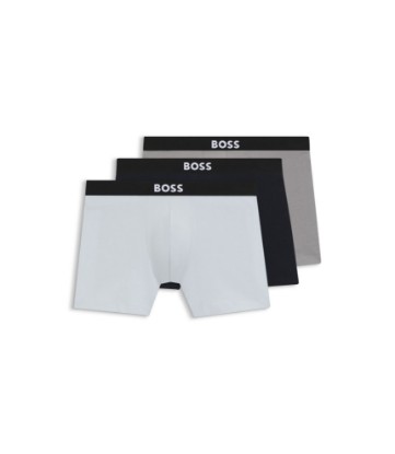 BOSS ONE three-pack of logo-waistband boxer briefs