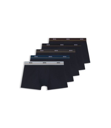 Five-pack of stretch-cotton trunks with logo waistbands