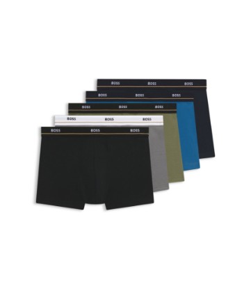 Five-pack of stretch-cotton trunks with logo waistbands