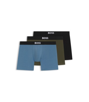 BOSS ONE three-pack of logo-waistband boxer briefs