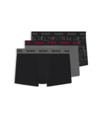 Three-pack of stretch-cotton trunks with logo waistband