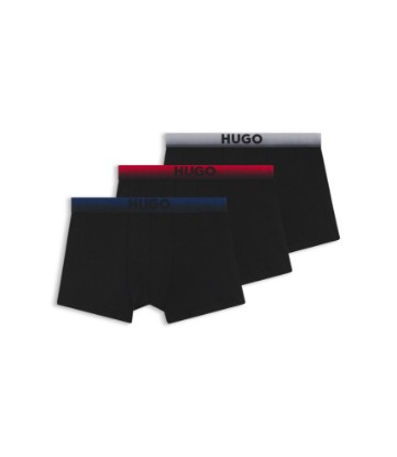 Three-pack of degradé-waistband trunks