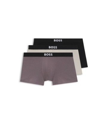 Three-pack of stretch-cotton trunks with logo waistbands
