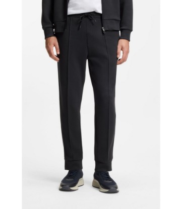 Piping-detail tracksuit bottoms in a cotton blend