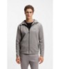 Reflective-detail zip-up hoodie with odour control