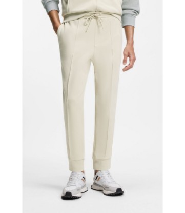 Piping-detail tracksuit bottoms in a cotton blend