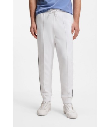 Piping-detail tracksuit bottoms in a cotton blend