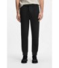 Triangle-jacquard track pants with rubberized logo
