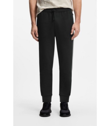 Triangle-jacquard track pants with rubberized logo