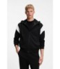 Regular-fit zip-up sweatshirt in spacer pique