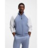 Contrast-piping sweatshirt in a cotton blend