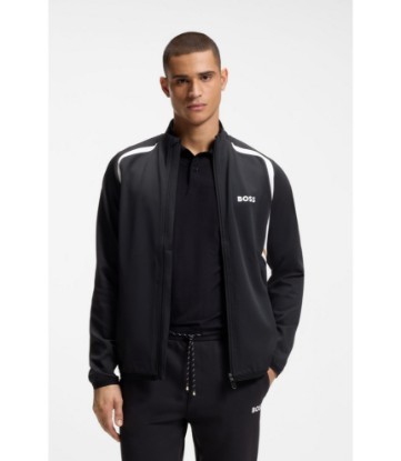 Active Zip-up sweatshirt in stretch gabardine