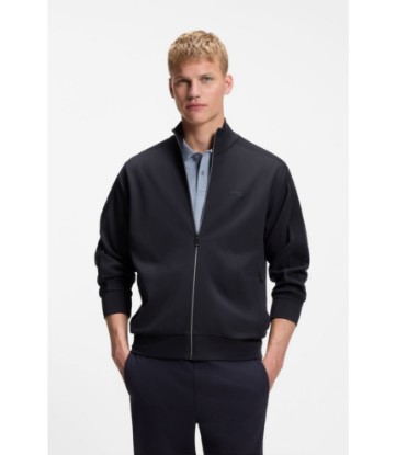 Regular-fit sweatshirt with tonal jacquard tape