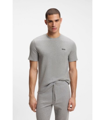 Cotton-blend pajama T-shirt with embroidered logo