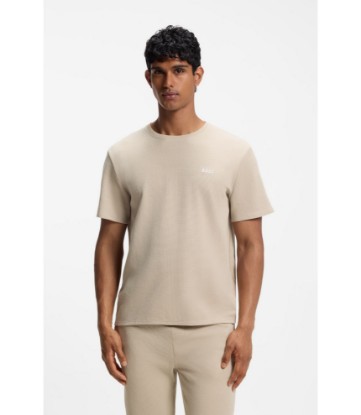 Cotton-blend pajama T-shirt with embroidered logo
