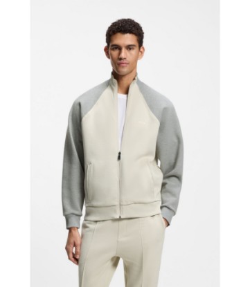 Contrast-piping sweatshirt in a cotton blend