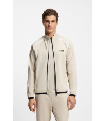 Active Zip-up sweatshirt in stretch gabardine