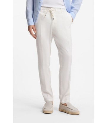 Modern-fit trousers in a linen blend