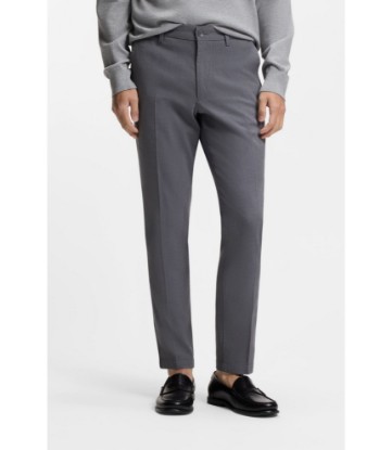 Slim-fit trousers in stretch-cotton dobby