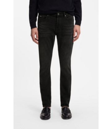 Delaware slim-fit jeans in black stretch denim