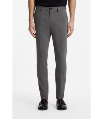 Slim-fit trousers in stretch-cotton dobby