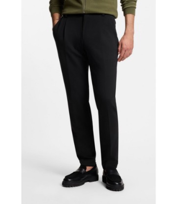 Melange modern-fit trousers in a cotton blend