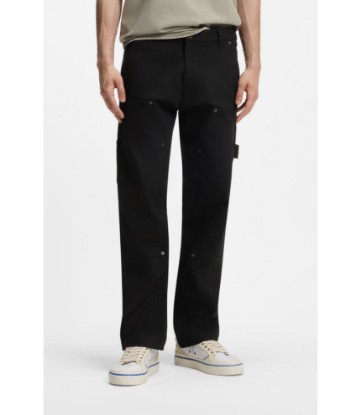Regular-fit pants in stretch-cotton canvas