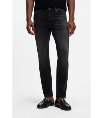 Delaware Slim-fit black jeans in stretch cotton blend