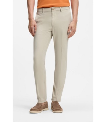 Slim-fit trousers in stretch-cotton dobby