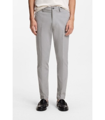 Slim-fit trousers in stretch-cotton dobby