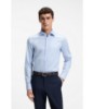 Slim-fit shirt in easy-iron cotton poplin