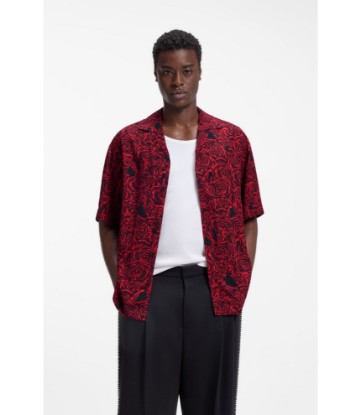 Oversized-fit shirt with digital print
