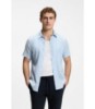 Slim-fit shirt in stretch linen