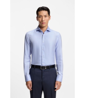 Wrinkle-resistant slim-fit shirt in a cotton blend
