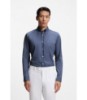 Slim-fit shirt in cotton-blend poplin