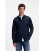 Heritage casual-fit shirt in compact cotton poplin