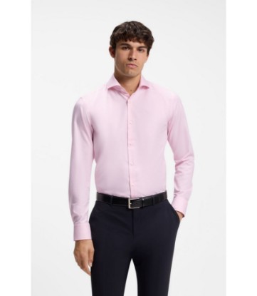 BOSS ONE Slim-fit shirt in wrinkle-resistant Oxford cotton