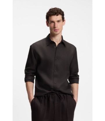 BOSS BY BECKHAM relaxed-fit linen shirt