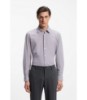 Printed slim-fit shirt in performance-stretch jersey