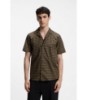 Relaxed-fit shirt in printed cotton canvas
