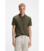 Stretch-cotton slim-fit polo shirt with logo patch