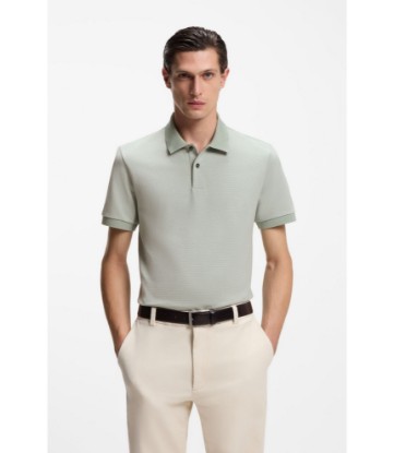 Bubble-structure polo shirt in cotton